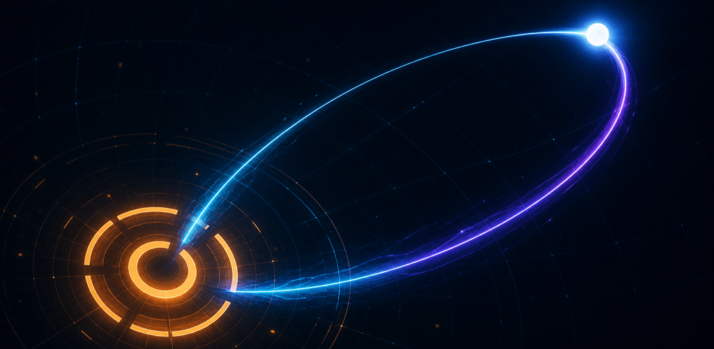 Tether neon orbit arcade artwork